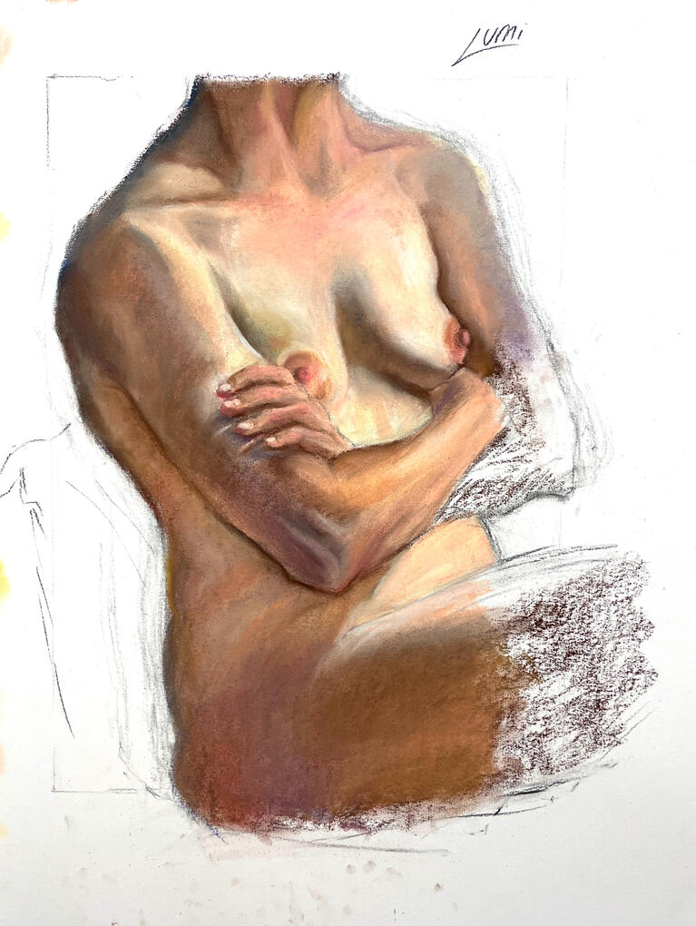 Life drawing colour study